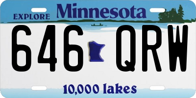 MN license plate 646QRW