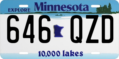 MN license plate 646QZD