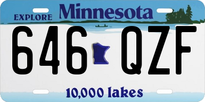 MN license plate 646QZF