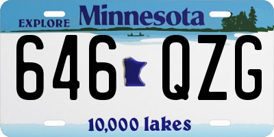 MN license plate 646QZG