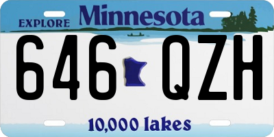 MN license plate 646QZH
