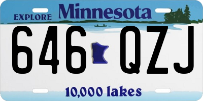 MN license plate 646QZJ