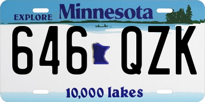 MN license plate 646QZK