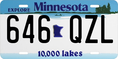 MN license plate 646QZL