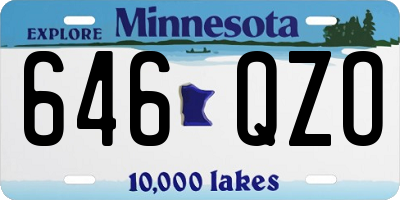 MN license plate 646QZO