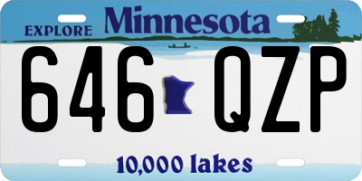 MN license plate 646QZP