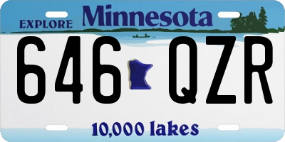MN license plate 646QZR