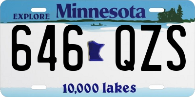 MN license plate 646QZS