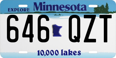 MN license plate 646QZT
