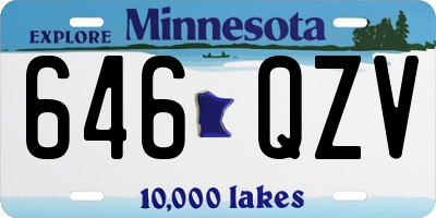 MN license plate 646QZV