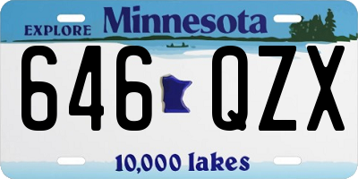 MN license plate 646QZX