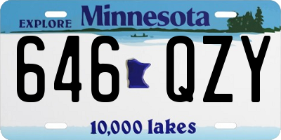 MN license plate 646QZY