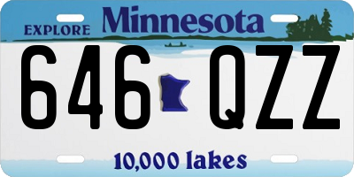 MN license plate 646QZZ