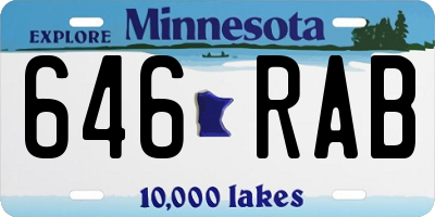 MN license plate 646RAB