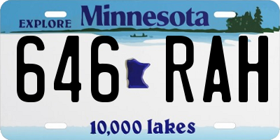 MN license plate 646RAH
