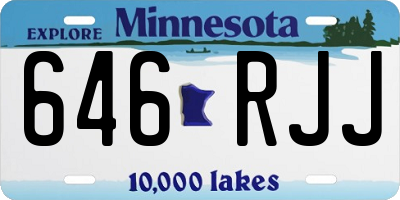MN license plate 646RJJ