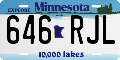 MN license plate 646RJL