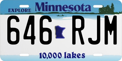 MN license plate 646RJM