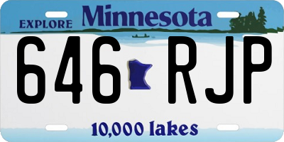 MN license plate 646RJP
