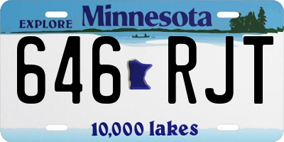 MN license plate 646RJT