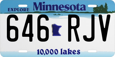 MN license plate 646RJV