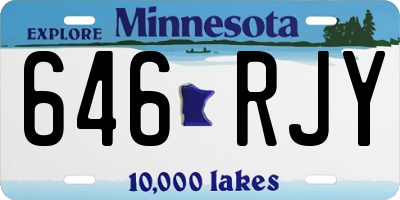 MN license plate 646RJY
