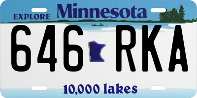 MN license plate 646RKA