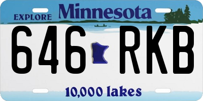 MN license plate 646RKB