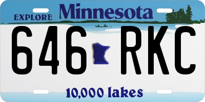 MN license plate 646RKC