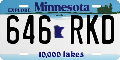 MN license plate 646RKD