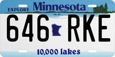 MN license plate 646RKE