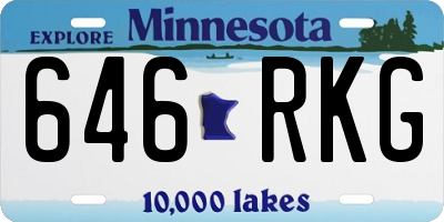 MN license plate 646RKG
