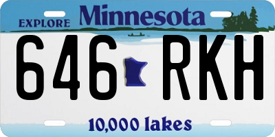 MN license plate 646RKH