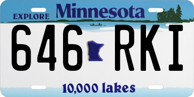 MN license plate 646RKI