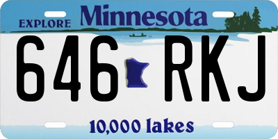 MN license plate 646RKJ