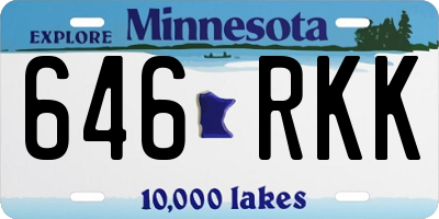 MN license plate 646RKK