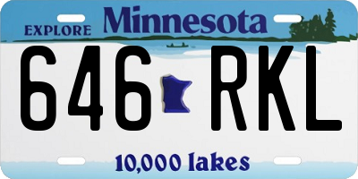 MN license plate 646RKL
