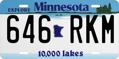 MN license plate 646RKM