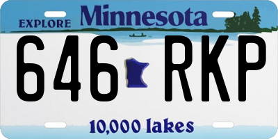 MN license plate 646RKP