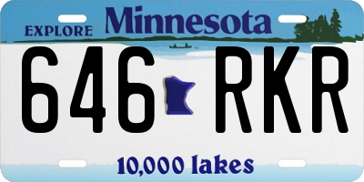 MN license plate 646RKR