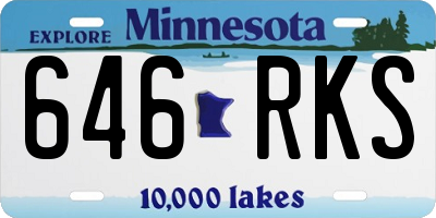 MN license plate 646RKS