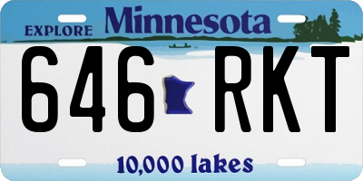 MN license plate 646RKT