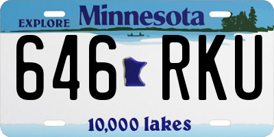 MN license plate 646RKU