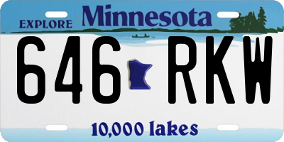 MN license plate 646RKW