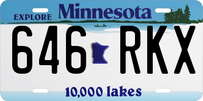 MN license plate 646RKX