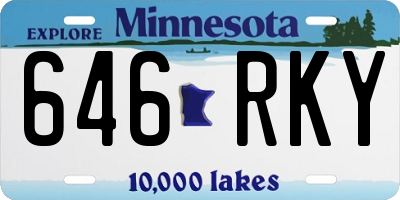 MN license plate 646RKY