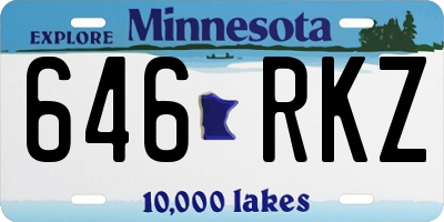 MN license plate 646RKZ