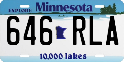 MN license plate 646RLA