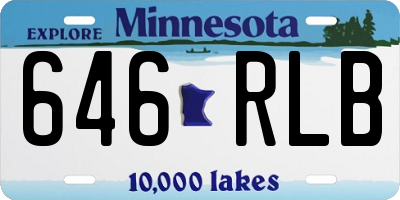 MN license plate 646RLB