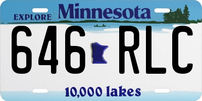MN license plate 646RLC